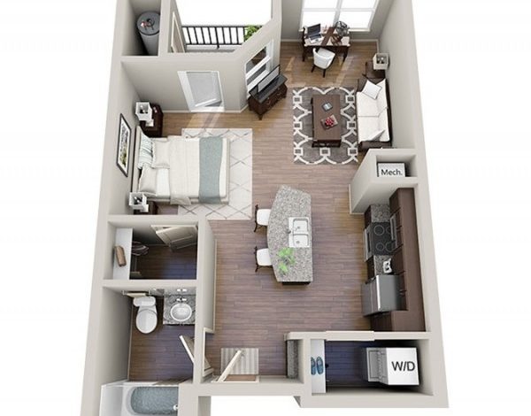 Studio Apartment Configuration