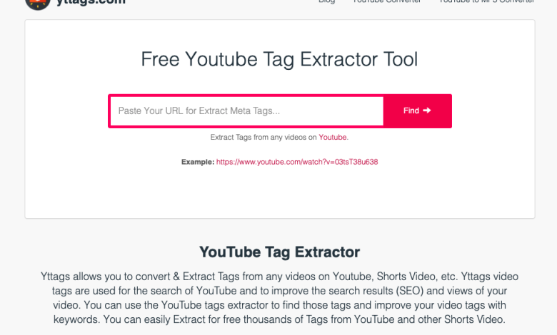 youtube tag extractor