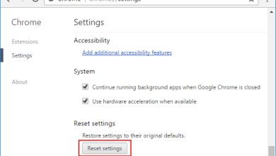 Reset Google Chrome